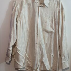 Jhane Barnes Cream Button Down Shirt